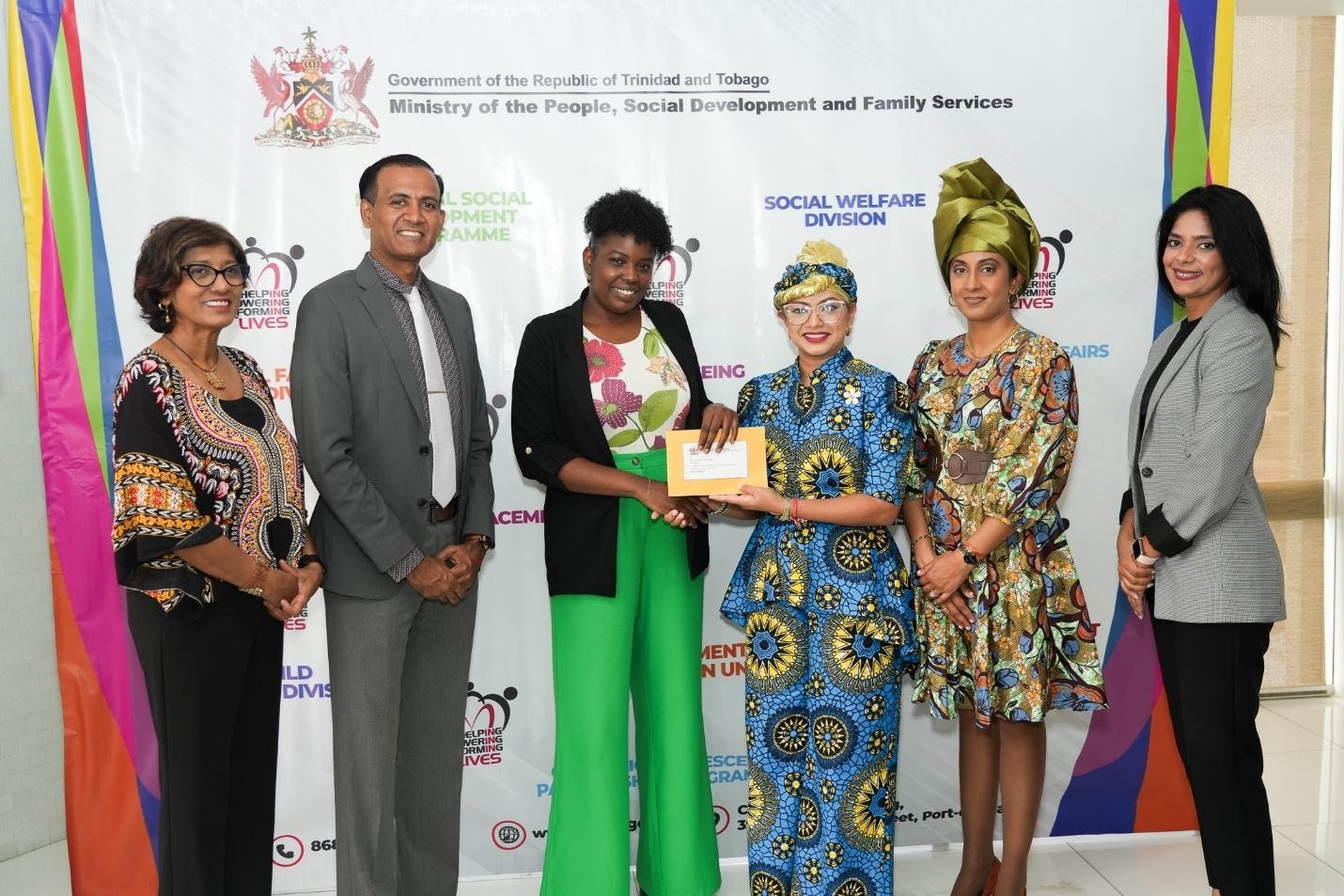 Ministry of the People Presents One–Off Grant in Support of Programme to Empower Young Men and Prevent Gender-Based Violence